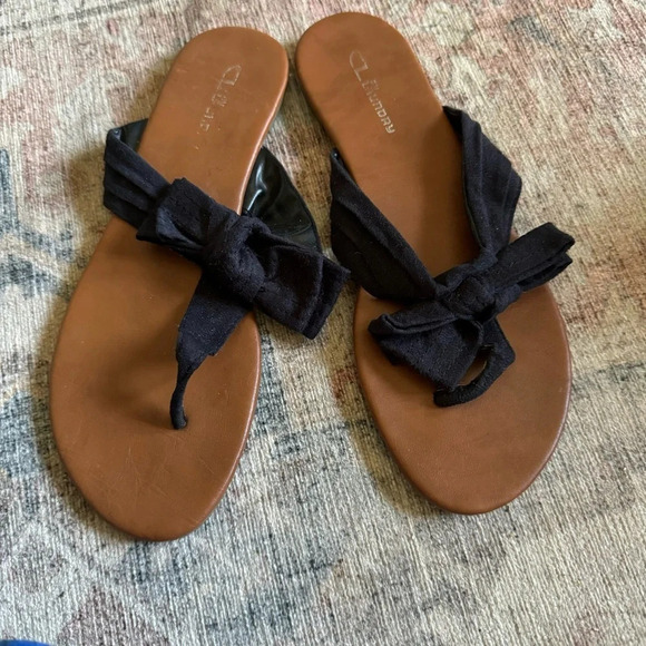 Chinese Laundry Bow Slip On Sandals 9W Womens Chic Summer Feminine Trendy - Picture 2 of 6